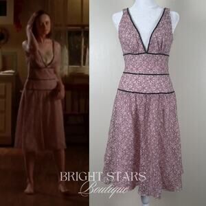 Extremely Rare Pink Lace Dress ASO Rory Gilmore Girls Beaded Sleeveless Vintage